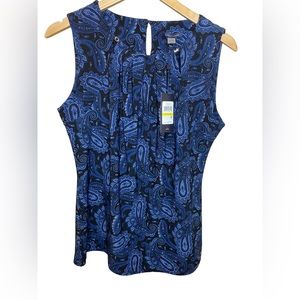 Tommy Hilfiger Blue Sleeveless Blouse Size: M